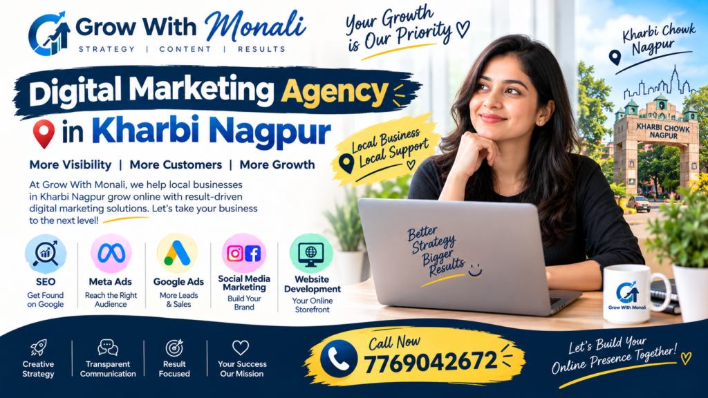 Digital Marketing Agency in Kharbi Nagpur – Grow Your Business Online with Grow With Monali 2026